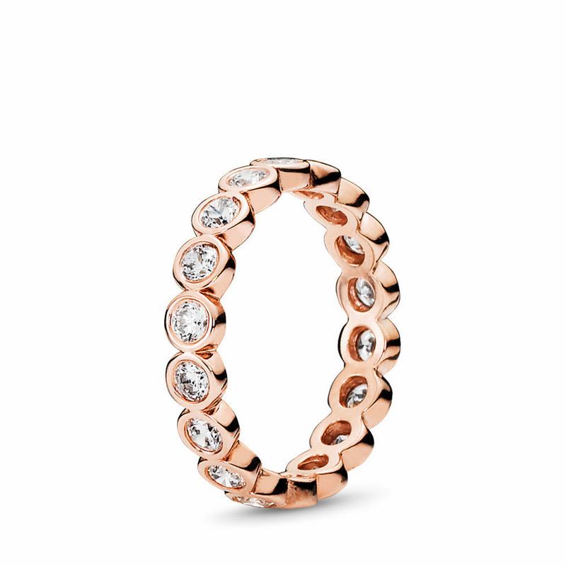 Pandora Rose™ Allustackable Ring Brilliant Stackable Ring - Pandora Rose/Cubic Zirconia - Canada | S